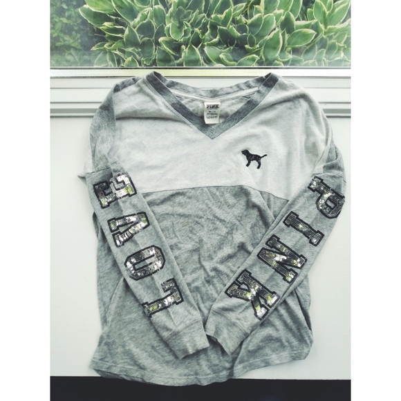 🌿XS Victoria's Secret PINK Long Sleeve Tee - Picture 2 of 5